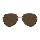 Bottega Veneta Gold Aviator Sunglasses