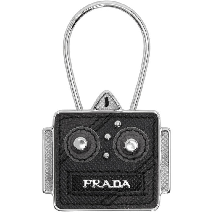 Photo: Prada Navy and Silver Robot Keychain