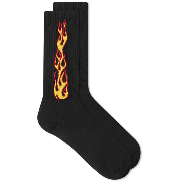 Photo: Palm Angels Flames Sock Black