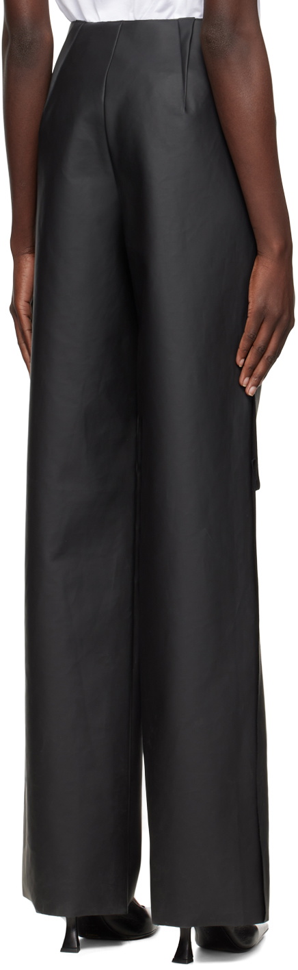 GAUCHERE Black Coated Trousers