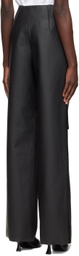 GAUCHERE Black Coated Trousers