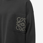 Loewe Men's Anagram Pocket Crew Knit in Black