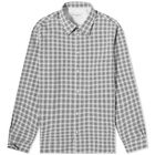 Officine Generale Men's Officine Générale Giacomo Cotton Check Shirt in White/Black