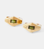 Aliita Deco Rombo Mini 9kt gold earrings with tourmaline