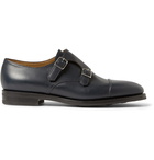 John Lobb - William II Full-Grain Leather Monk-Strap Shoes - Navy