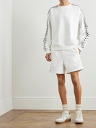 Missoni - Logo-Embroidered Striped Cotton-Jersey Sweatshirt - White