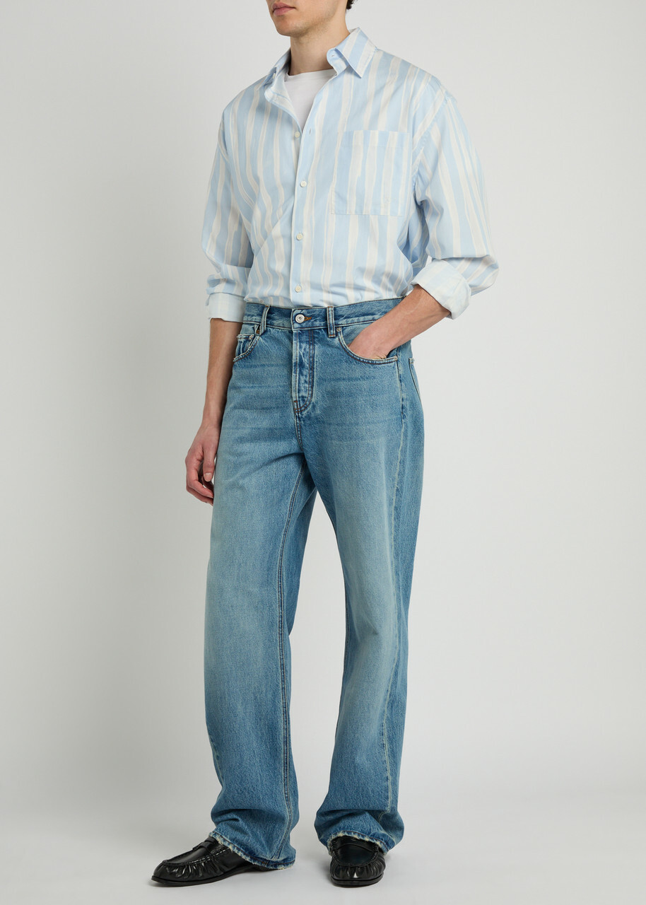 Jacquemus Le De-nimes Droit Wide-leg Jeans Blue