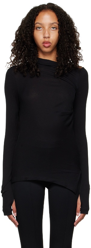 Photo: Helmut Lang SSENSE Exclusive Black Long Sleeve T-Shirt