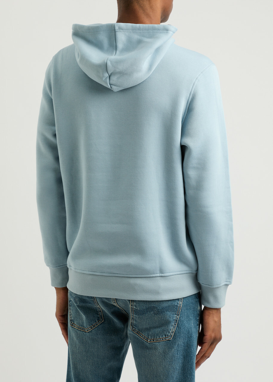 True Religion Logo Hooded Jersey Sweatshirt Blue