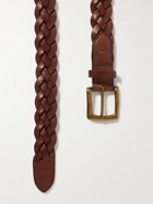 POLO RALPH LAUREN - 3cm Braided Leather Belt - Brown