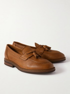 Brunello Cucinelli - Full-Grain Leather Tasseled Loafers - Brown