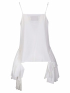 Marques'Almeida Tencel Spaguetti Strap Top With Frill And Lace Hem