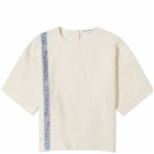 JW Anderson Women's Boxy T-Shirt With Logo in Cream