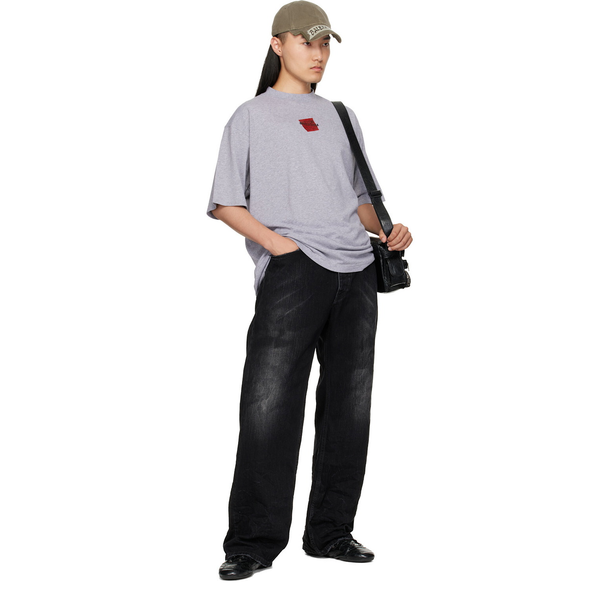 Balenciaga Grey Taped T-Shirt
