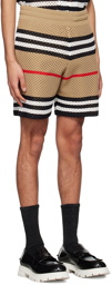 Burberry Beige Icon Stripe Shorts