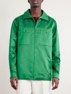 Valentino Garavani - Satin Zip-Up Jacket - Green