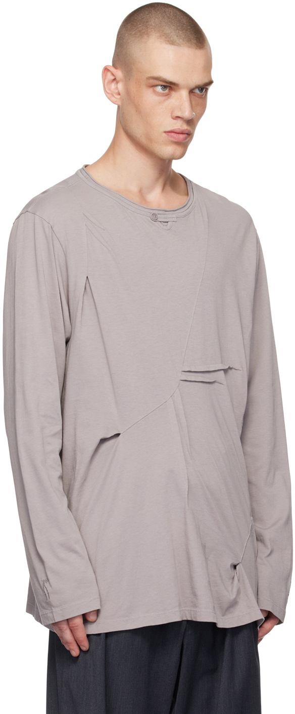 Kiko Kostadinov Purple Ohne K-Dart Henley T-shirt Kiko Kostadinov