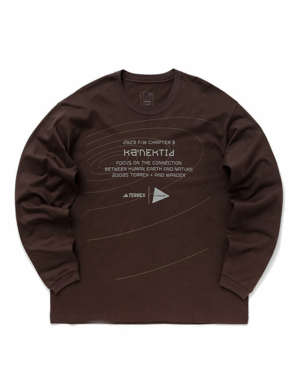 Photo: Adidas X And Wander Xpl Longslee Brown - Mens - Longsleeves