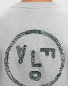 ølåf Scribble Face Crewneck Grey Sweatshirts