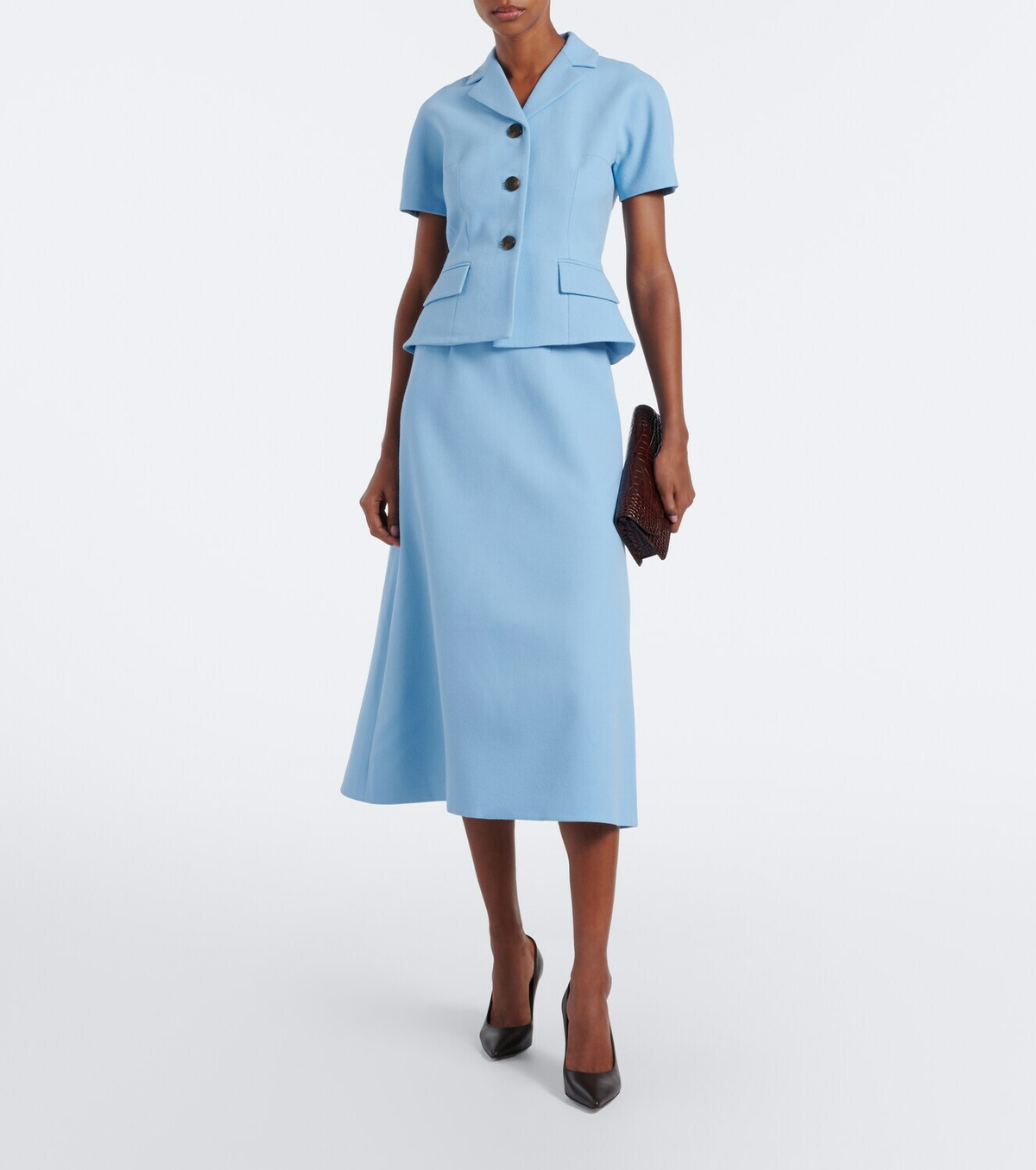 Emilia Wickstead Alexina wool crêpe midi dress