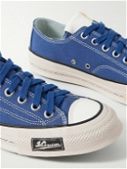 Visvim - Skagway Leather-Trimmed Canvas Sneakers - Blue