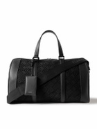 FERRAGAMO - Leather-Trimmed Logo-Jacquard Canvas Weekend Bag