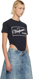VAQUERA Black Leotard TShirt Bodysuit