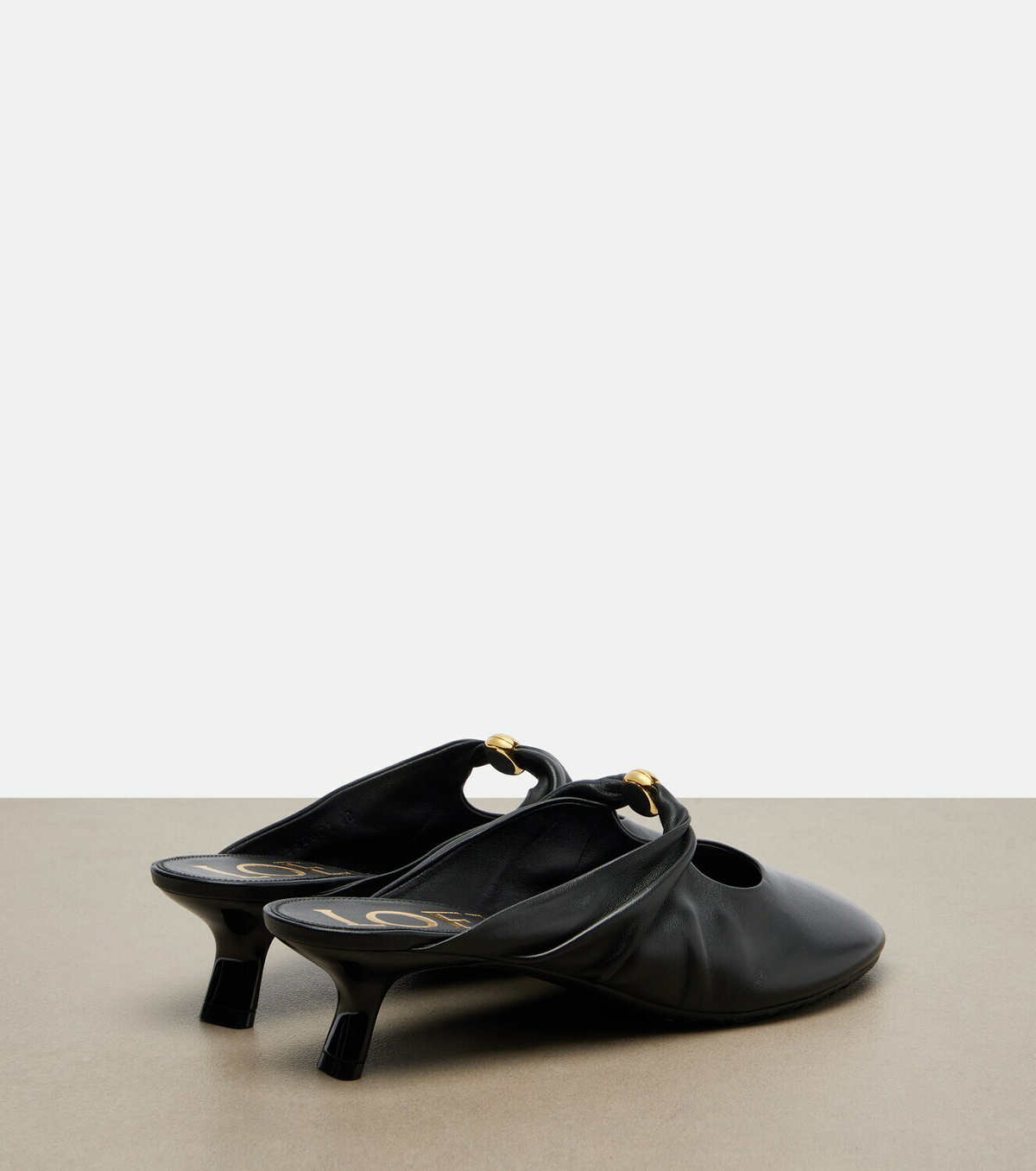Loewe Pebble Soft leather mules