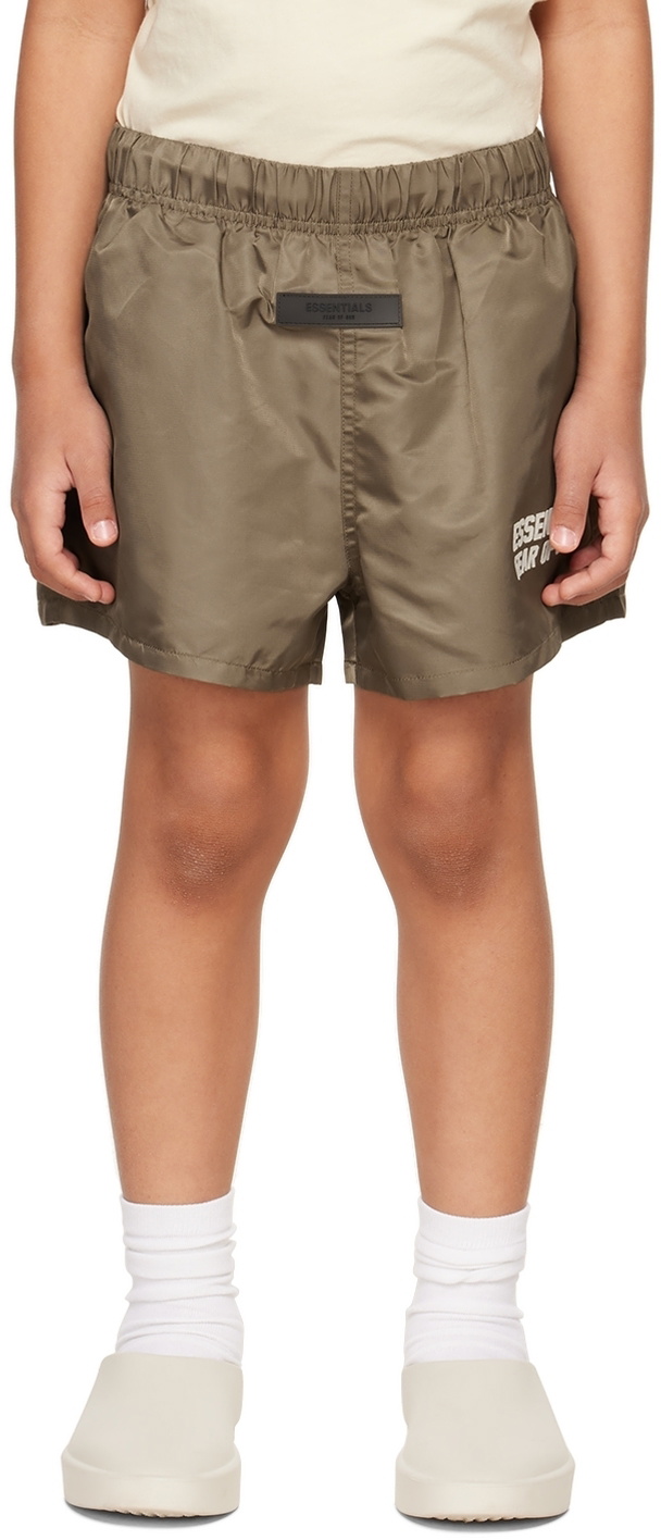 Brown Nylon Shorts