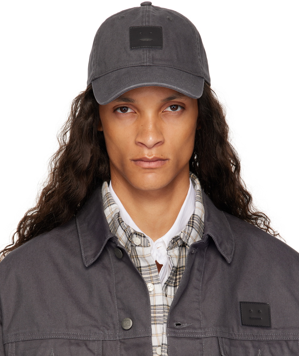 [Acne Studios]★Face Logo l Patch Ball Cap★関税込 Acne Studios - Faceパッチ ベースボールキャップ - ブラック
