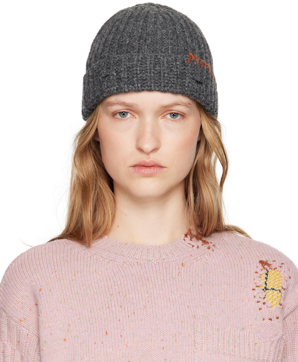 Marni Black Logo Beanie Marni