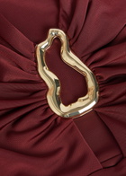 Rebecca Vallance Micha Stretch-jersey Midi Dress Burgundy