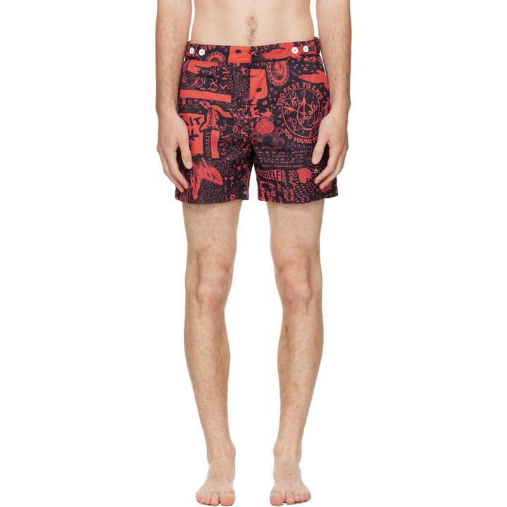 Photo: Vivienne Westwood Orange Classic Boxer Swim Shorts