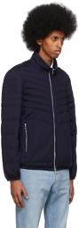 Brunello Cucinelli Navy Down Knit Jacket