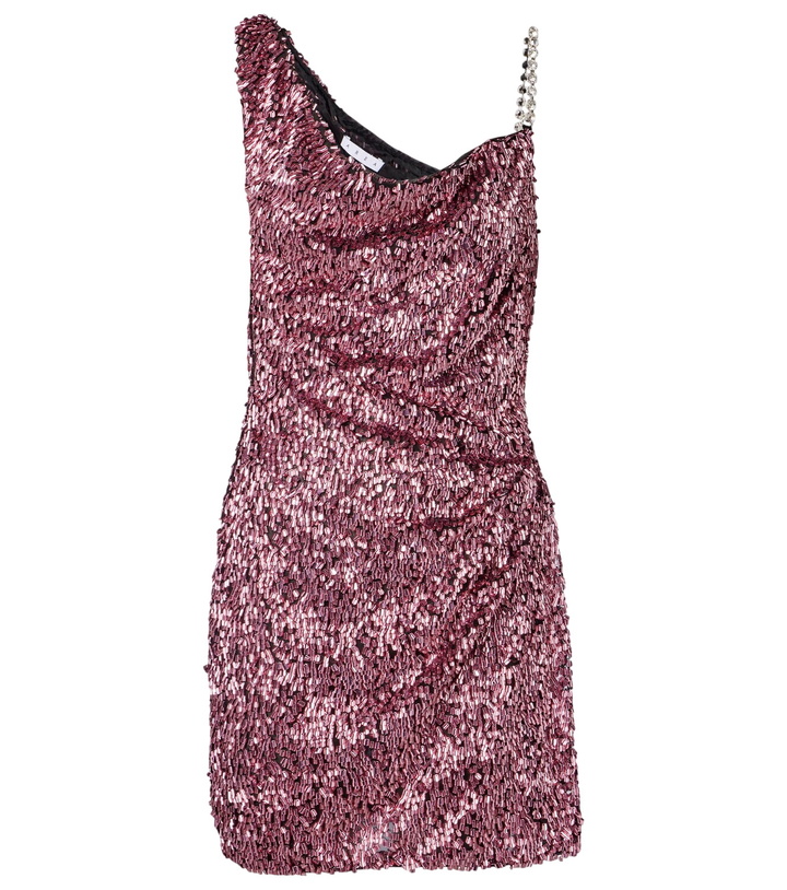 Photo: Area One-shoulder sequined minidress