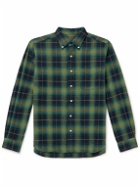 Beams Plus - Button-Down Collar Checked Brushed Cotton-Flannel Shirt - Green