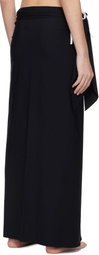 Hunza G Black Long UPF 50+ Sarong Cover-up Skirt