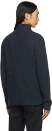 Massimo Alba Black Collin Half-Zip Sweater