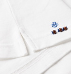 Altea - Embellished Embroidered Cotton-Piqué Polo Shirt - White