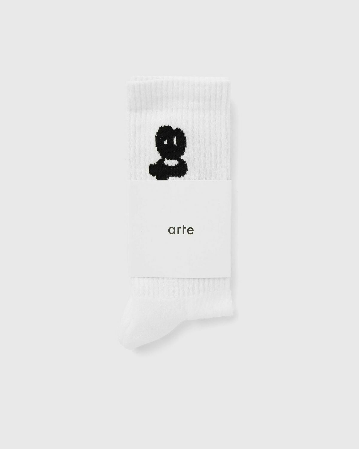 Arte Antwerp Blur Arte Vertical Socks White Socks