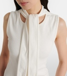 Lemaire Scarf-detail cotton and linen jersey top