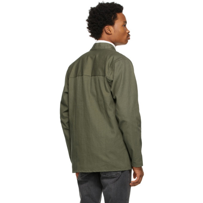 Naked and Famous Denim SSENSE Exclusive Khaki Rinsed Oxford Kimono