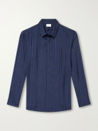 SAINT LAURENT - Striped Jacquard Shirt - Blue