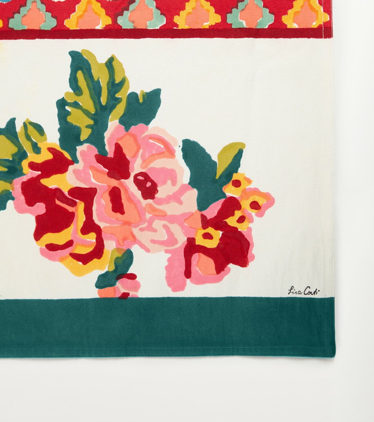 Lisa Corti Lisa Bouquet cotton table runner