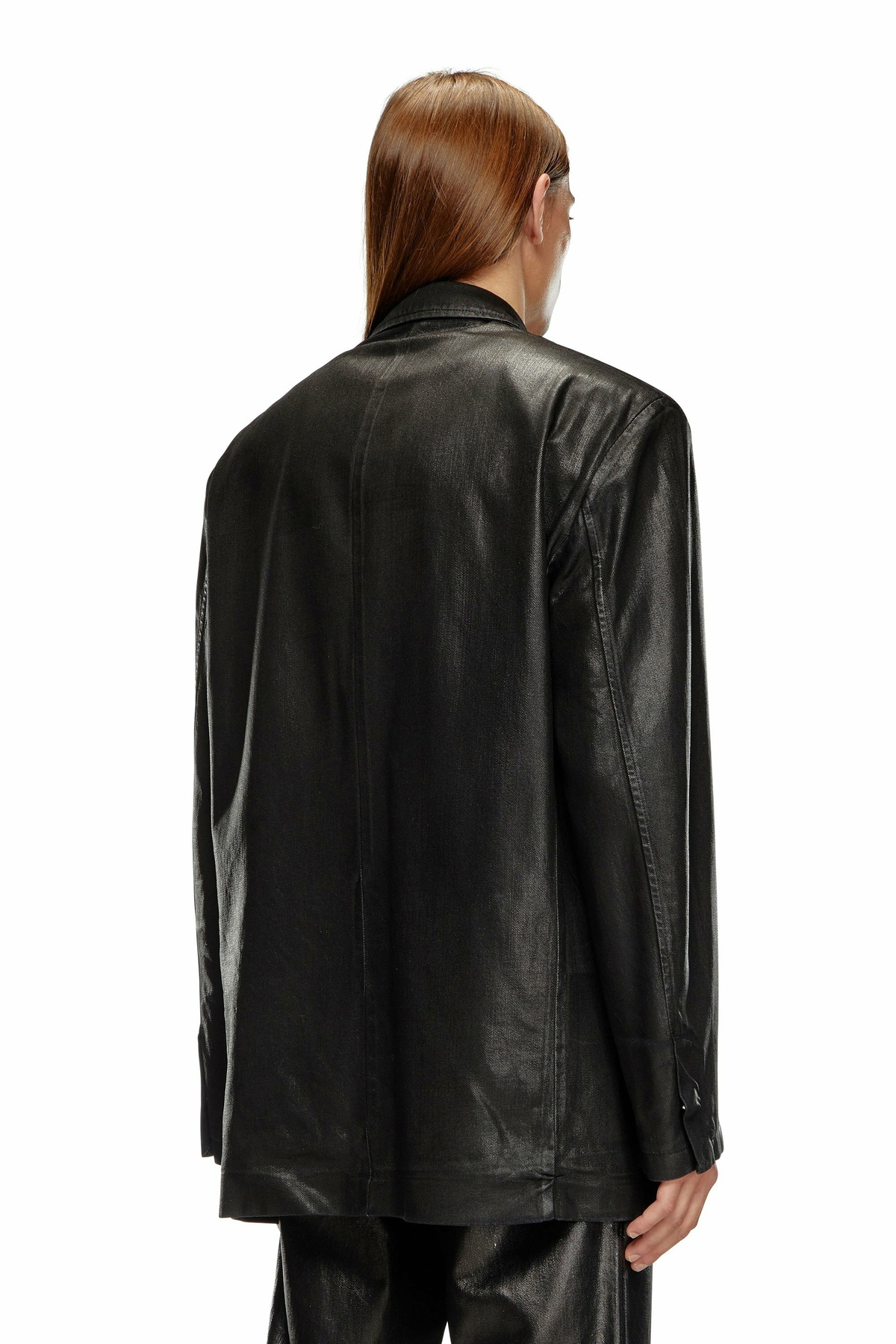 Diesel Blazer in coated tailoring denim - Denim Jackets - Unisex 
