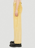 Wide Leg Corduroy Pants in Yellow