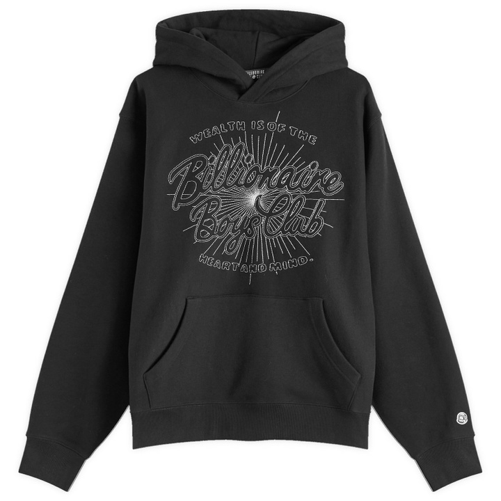 Photo: Billionaire Boys Club Men's Script Logo Chainstitch Hoodie in Black