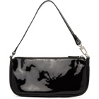 BY FAR Black Patent Rachel Baguette Bag