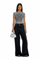 Diesel Slim jersey T-shirt with print and studs - T-Shirts Womens in Multicolor