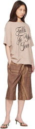 Acne Studios Beige 'Talk To You Soon' T-shirt